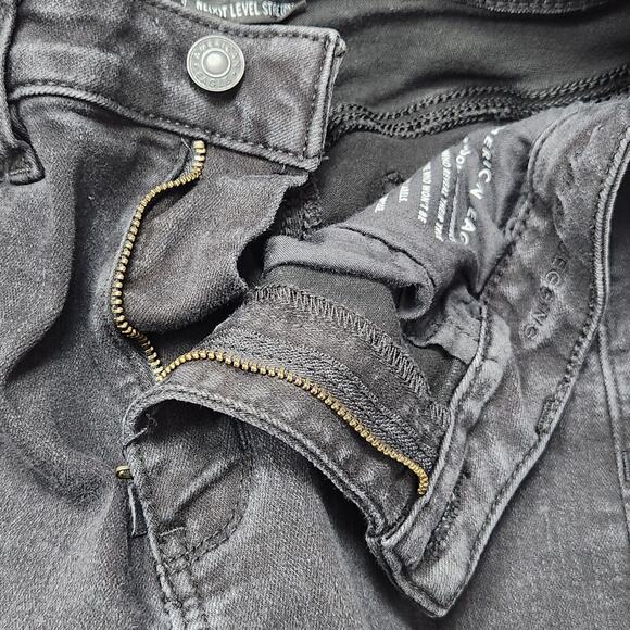AMERICAN EAGLE Jeans Womens Size 8 Short Black Next Level Stretch Distressed - Picture 10 of 14